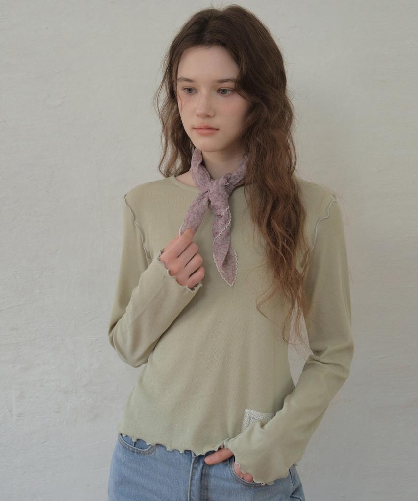 Aueonoseuteljia Lisse Merrow T-Shirt_Pistachio(O26Tp01)