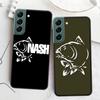 Nash Fishing Logo Phone For Samsung Galaxy S24 S22 Ultra S21 Plus S20 S23 FE Case S10 S10E S9 S8 S7 Edge Cover Silicone Soft Coq
