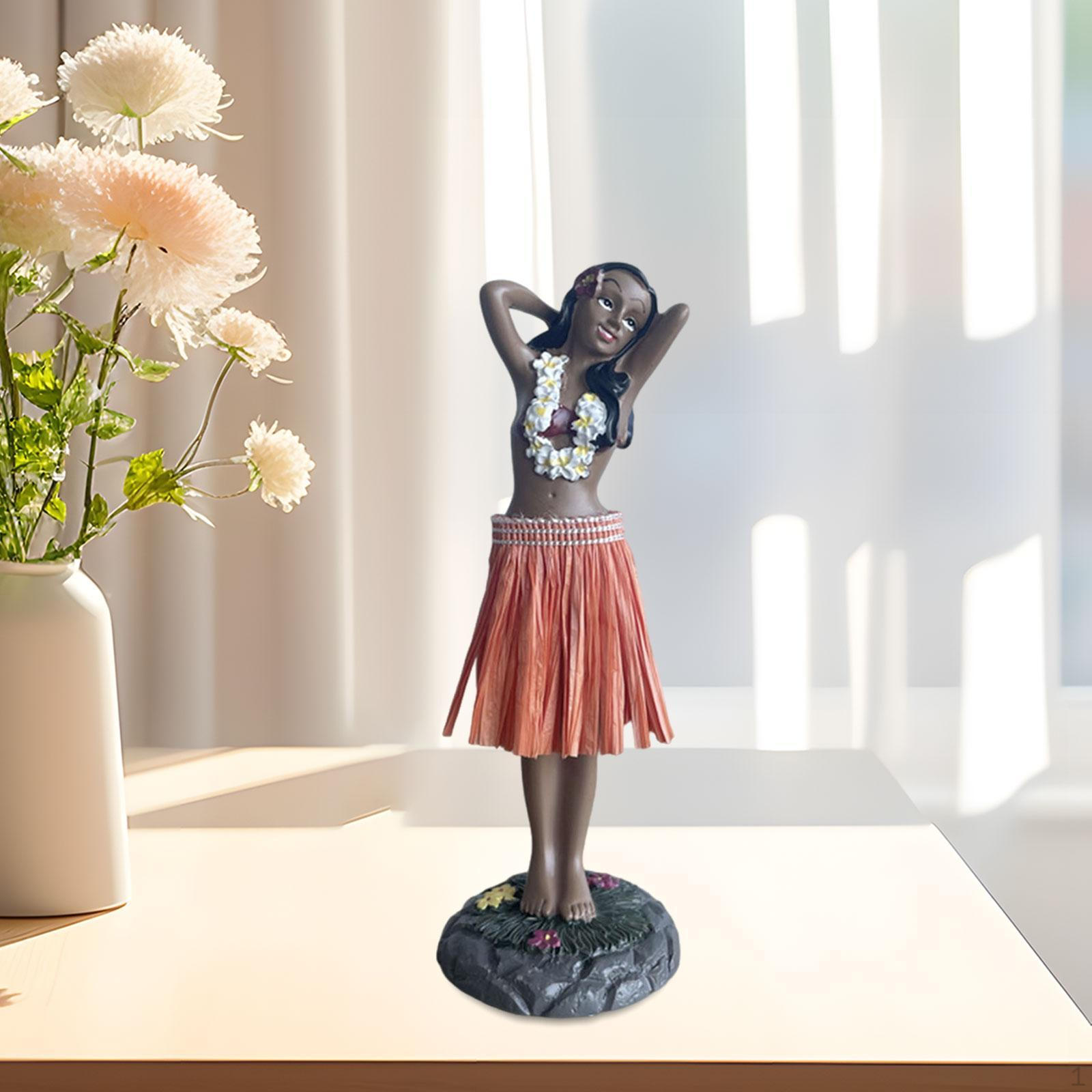 

Кукла-приборная панель в гавайском стиле высотой 6,3 дюйма, коллекционные фигурки для свадебного стола, офиса, дня рождения оранжевый