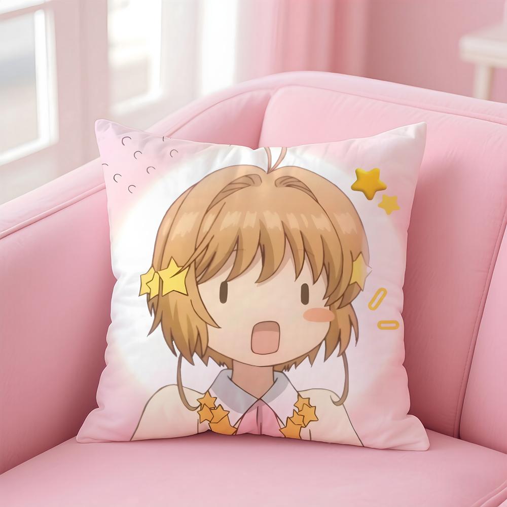 Cardcaptor Sakura Cushion Cover Comfortable Reversible Pillow Cover Ideal for Car Sofa Bedroom & Beyond