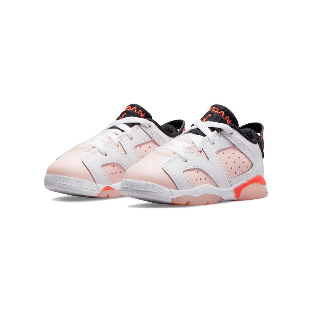 Air Jordan 6 Retro Low TD Atmosphere Baby Sneakers White Infrared-23 Black DV3529-102