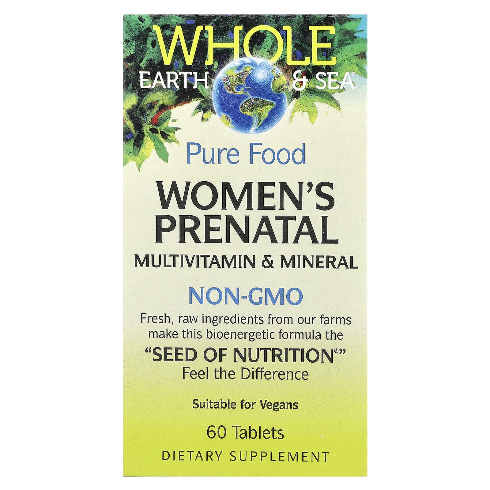 

Natural Factors, Whole Earth & Sea®, жіночі пренатальні полівітаміни та мінерали, 60 таблеток