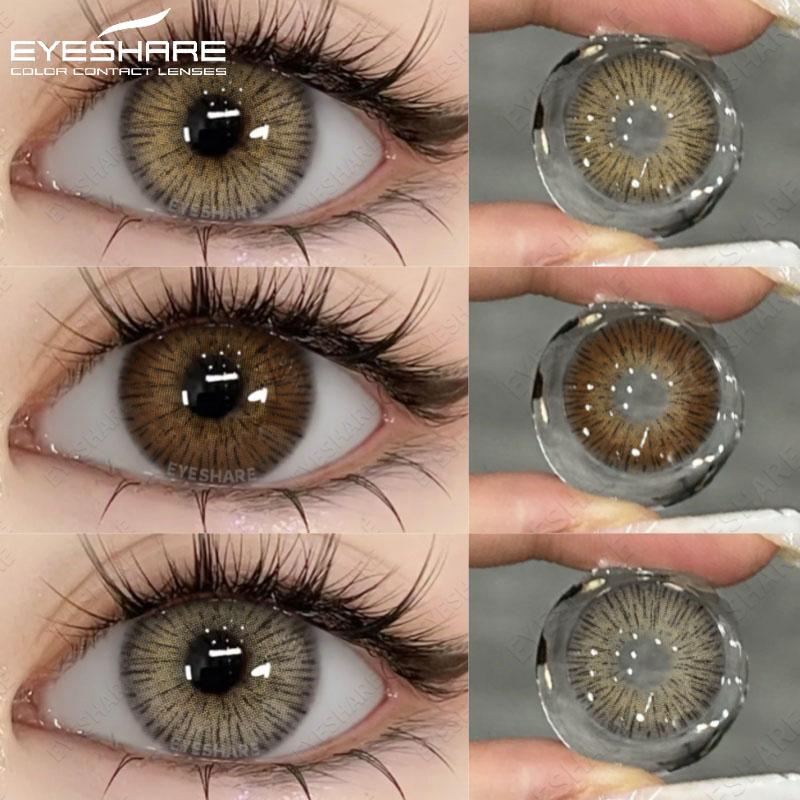 1 Pair Natural Colored Contact Lenses Blue Colorful Brown Contact Eyes Chocolate Lenses Green Lenses Korean Gray Pupils