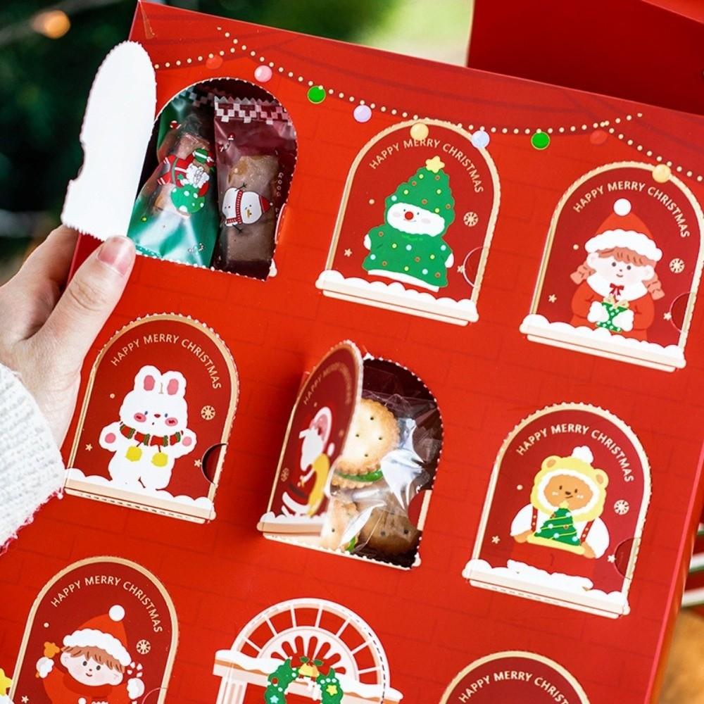 Leere Poke Geschenkbox Füllbare Fächer Verpackungsbox Weihnachts-Mystery-Box Kekspackung