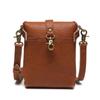 Johnature Retro Genuine Leather Mobile Phone Bag Versatile Ladies Mini Bags Natural Soft Cowhide Small Shoulder & Crossbody Bags