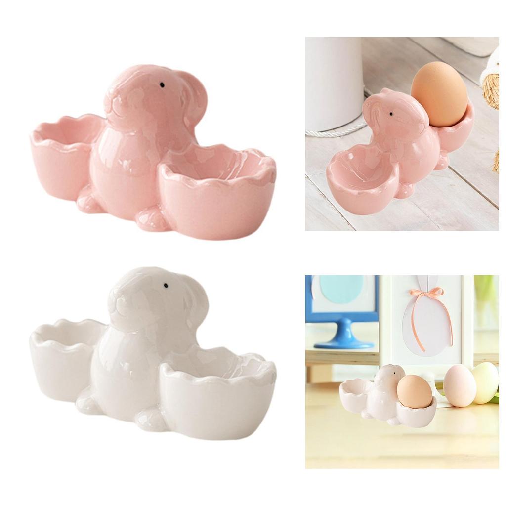 Ceramic Egg Cup Bunny Egg Stand for Home Decor Lunch Easter Decoration