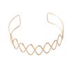 Wind Collar Bracelet, High-End Sense Exaggerated Geometric Hollow Wave Neck Ring Bracelet, Creative Arm Ring Necklace
