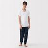 MUJI Seamless FA19FA5A White Size L Men's V-Neck Short-Sleeve T-Shirt (2-Pack) Men's