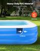 Inflatable Pool, 3000 x 1702 x 508mm Large Inflatable Swimming Pool, Family Large Swimming Pools with Repair Patches, Blow Up Pools for Kids, Adults,
