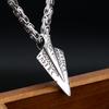 Vintage Viking Spear Pendant Norse Rune Necklace Stainless Steel Amulet Jewelry Gift for Men Women
