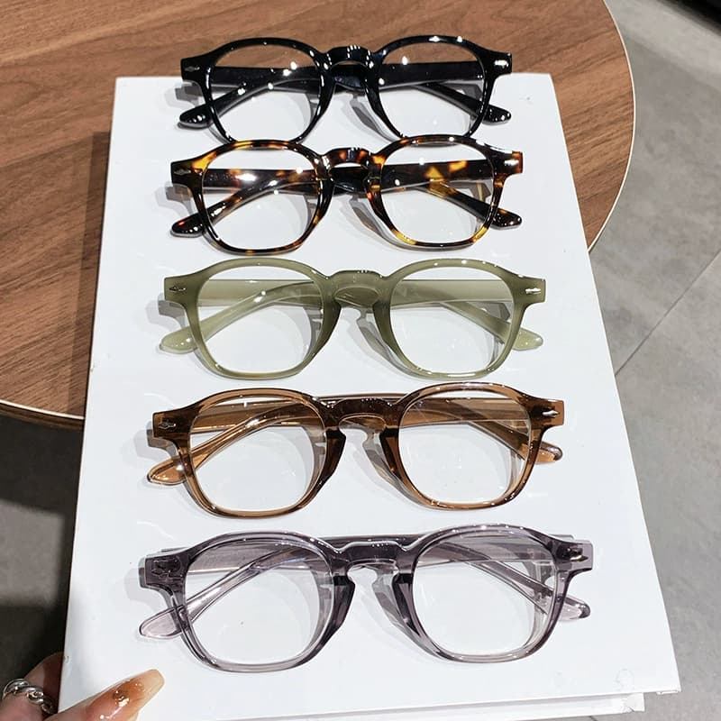 Trendy Photochromic Myopia Glasses Women Men Anti Blue Light Near Sight Eyeglasses Round Frame Color Change Eyewear 0 To -4.0