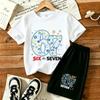 Number 67 Fun Printed 11 Colors Outdoor Street Kids T-shirt and Shorts 2 Piece Set Summer Home Casual Outfit Boy and Girl's Sports Set