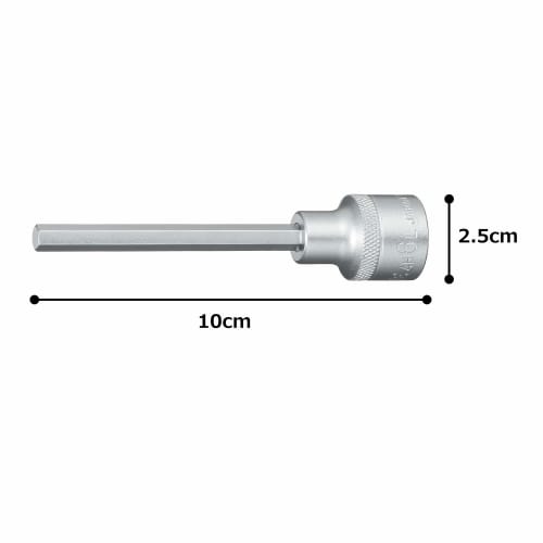 TONE Long Hexagon Socket 4H-06L Drive Angle 12.7mm (1/2") Width Across Flats 6mm