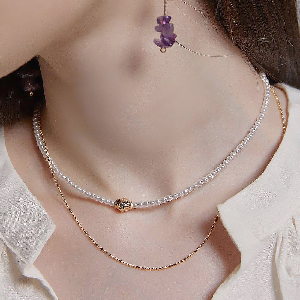 

Koi Pearl Layered Necklace Pearl Silver Plating