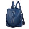 Casual Large Capacity PU Backpacks for Women Internal Compartment Solid Softback Bags Internal Zippered Pocket