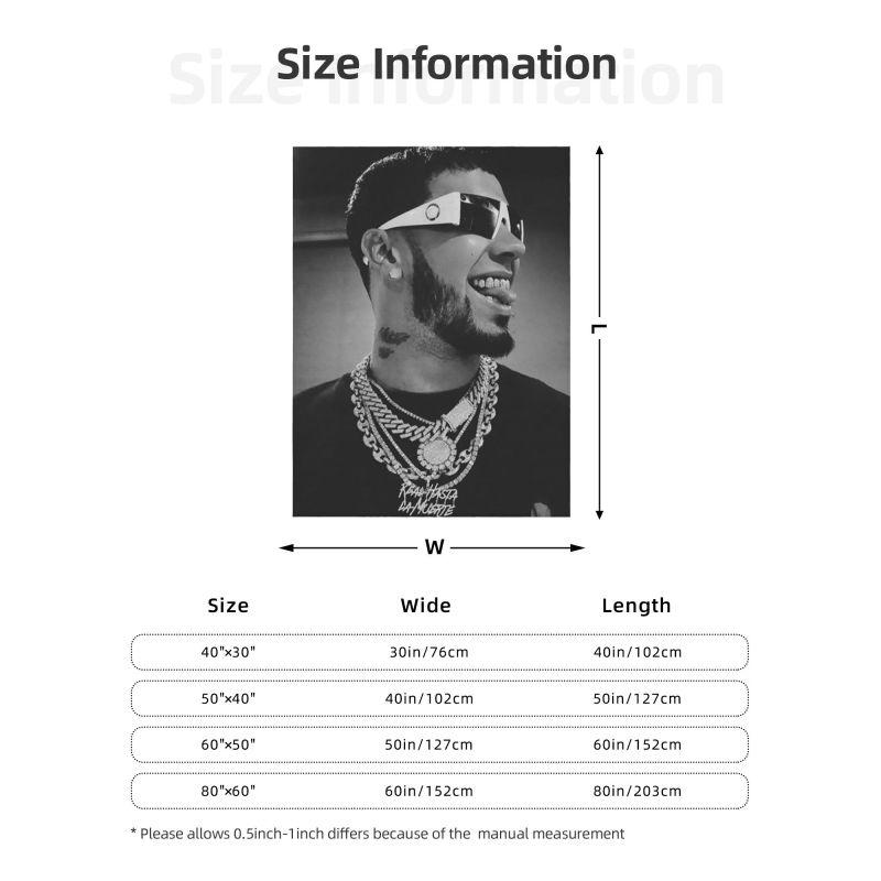 Custom Anuel AA Rapper Blanket 3D Print Soft Flannel Fleece Warm Throw Blankets for Travel Bedroom Sofa Quilt
