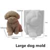 2025 3D Large Vertical Ears Lying Down Dog Candle Silicone Mold Pet Dog Resin Mold Teddy Dog Concrete Gypsum Molds Home Decor