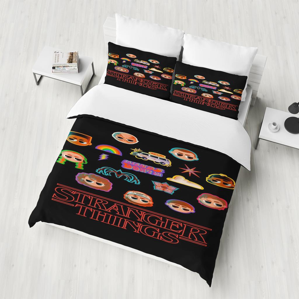 Stranger Things Duvet Cover Set Bedding Comforter Sets King Size 3D Children'S Bedding Set