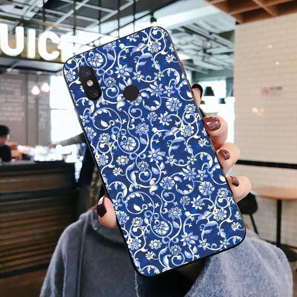 Blue and white porcelain Phone Case For Xiaomi Mi 5X 8 9 10 11 12 lite pro 10T PocoX3pro PocoM3 Note 10 pro lite