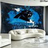 Carolina Panthers Wall Tapestry Aesthetic Wall Hanging Printed Fabric Blanket Decorative Tapestries for Bedroom Living Room Home Decor