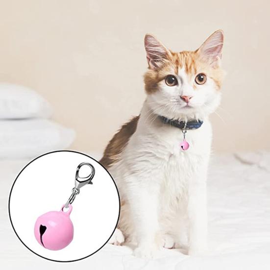 Pet Bells Vibrant Color Smooth Surface Lobster Clasp Design High Durability Easy-wearing Dress Up Metal Pet Cat Dog Collar Accessories Jingle