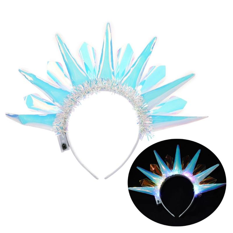 

Light Up PVC Headband for Party Elegant Hairband Bachelorettes Party Headband Female Kids Stage Shows Hairhoop 1