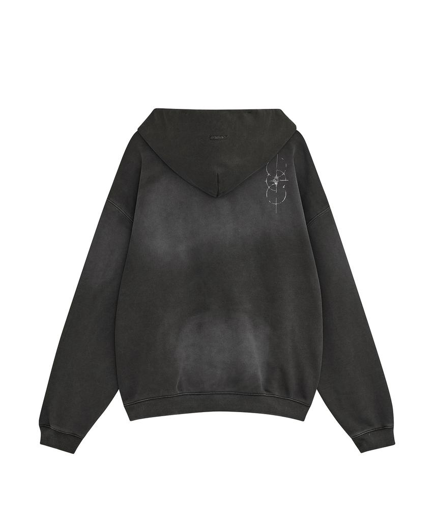 Defgarments Pig Brushed Hood Zipup [Charcoal]