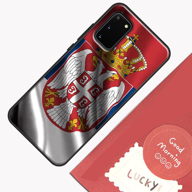 Flag of Serbia Serbian Case For Samsung Galaxy S22 S21 S23 Ultra Note 20 S8 S9 S10 Note 10 Plus S20 FE Back Cover