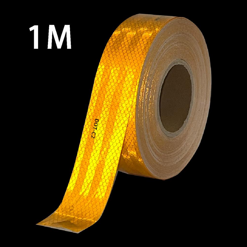 1/3/5/10M DOT-C2 Reflective Safety Tape  Yellow Conspicuity Waterproof Reflector Sticker For Vehicles Trailers Boats Sign
