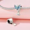 Original Charms Copper Blue Butterfly Butterfly Series Beads Pendant Fit Diy Bracelet Jewelry For Women Fine Gift Accessory