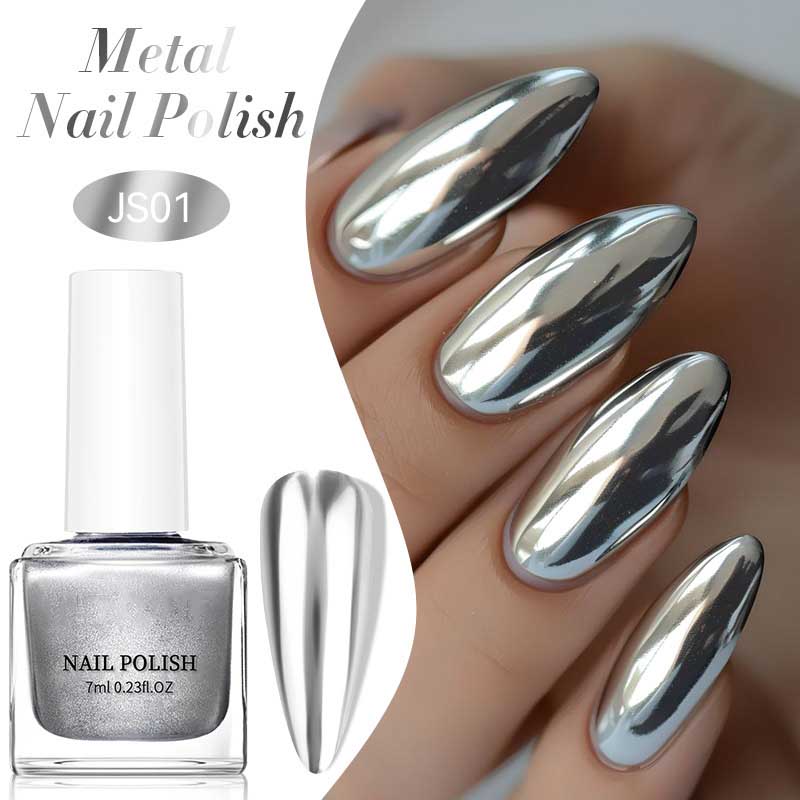 7ML Kovový Gel na Nehty Stříbrný Zlatý Zrcadlový Lak na Nehty Soak Off Gel Lak na Nehty
