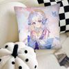 Game Anime Genshin Impact Kamisato Ayaka Pillow Case Fashion Square Pillowcase Bedroom Sofa Room Ins Decoration Leisure