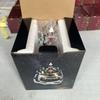 Christmas Rotating Resin Luminous Music Box Ornament Rotating Train Decorations Gift