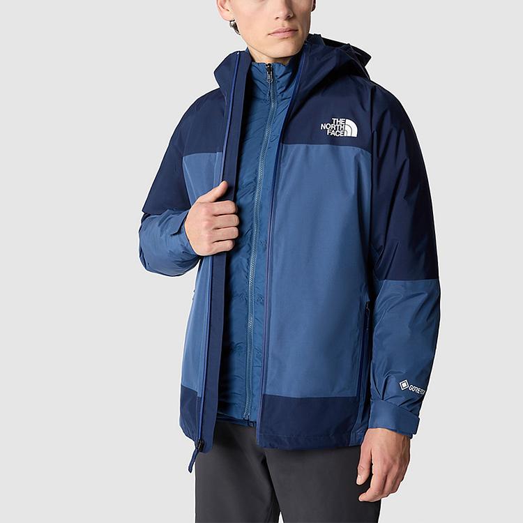 THE NORTH FACE Mountain Light Triclimate Windbreaker Jackets Men's Blue Hooded Moderate NF0A84FC-926