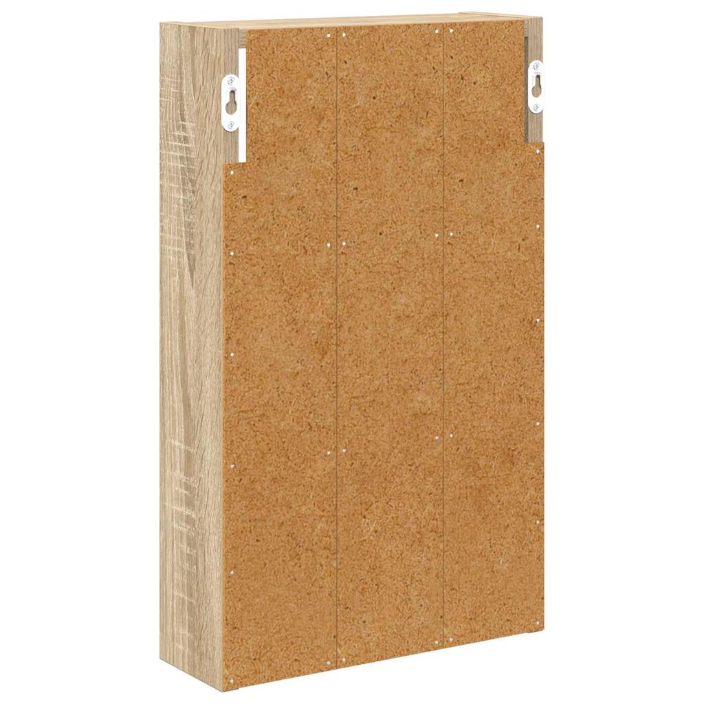 Wall Mounted Bathroom Cabinet with Shelf Sonoma Oak 30 x 10 x 50 cm
