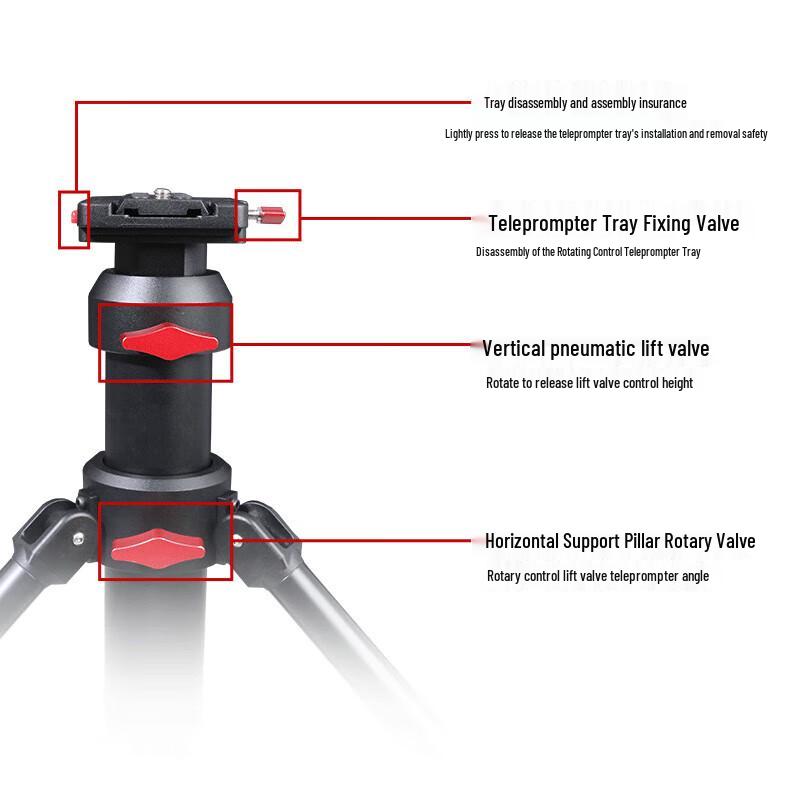 JiaShiYing Js-G24 24-inch Single-Screen Teleprompter with Pneumatic Tripod