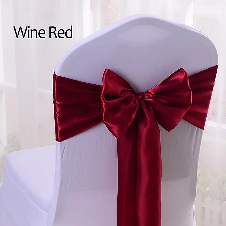 Satin Chair Sashes Ties 12Pcs Chair Decorative Satin Sashes Bow Design for Wedding Events Banquet Home Kitchen Decoration