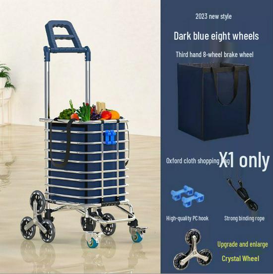 Chariot de Courses Pliant Portable Tianxi avec Roues pour Escaliers