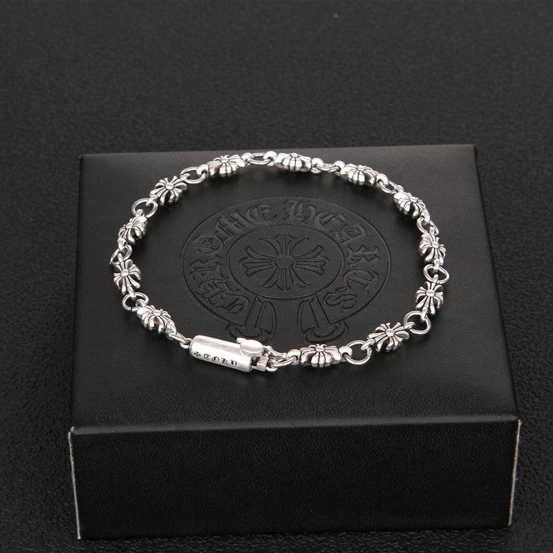 China Kroxing Thai Silver Retro Switch Cross Bracelet Personality Classic Hip Hop Punk Style Jewelry Bracelet
