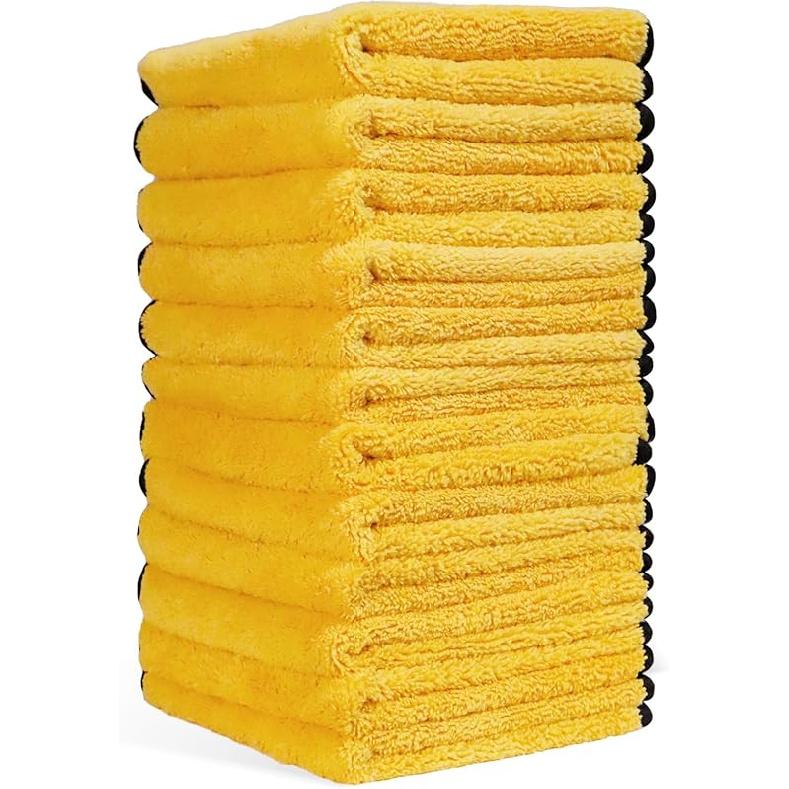 MRD'S Home Premium Microfiber Towels,16Inch*14Inch Microfiber Cleaning Cloth Car Drying Towel,Safe For Car Wash Scratch Free, Strong Water