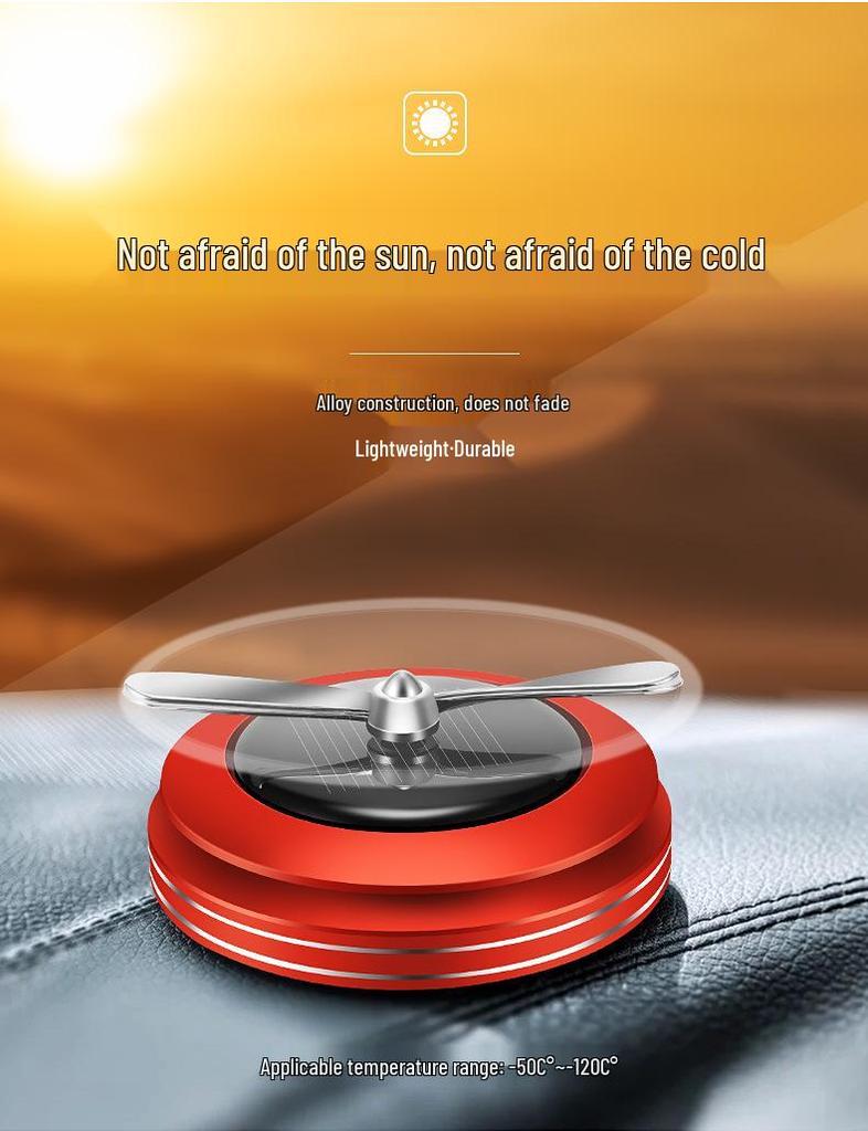 Solar-Powered Rotating Car Perfume Aromatherapy Ornament
