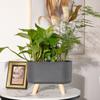 Self Watering Planter with Water Level Indicator Desktop Lazy Flowerpot Self Absorption Planter Pot for Home Office Decoration