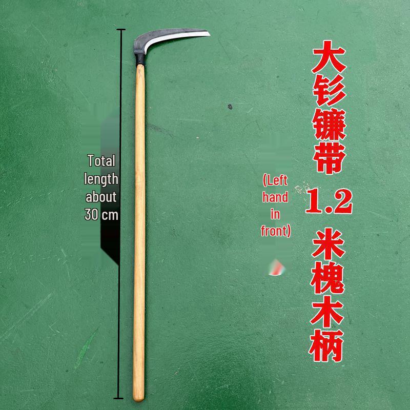 Manganese Steel Forged Large Scythe with Long Handle for Grass and Reed Cutting