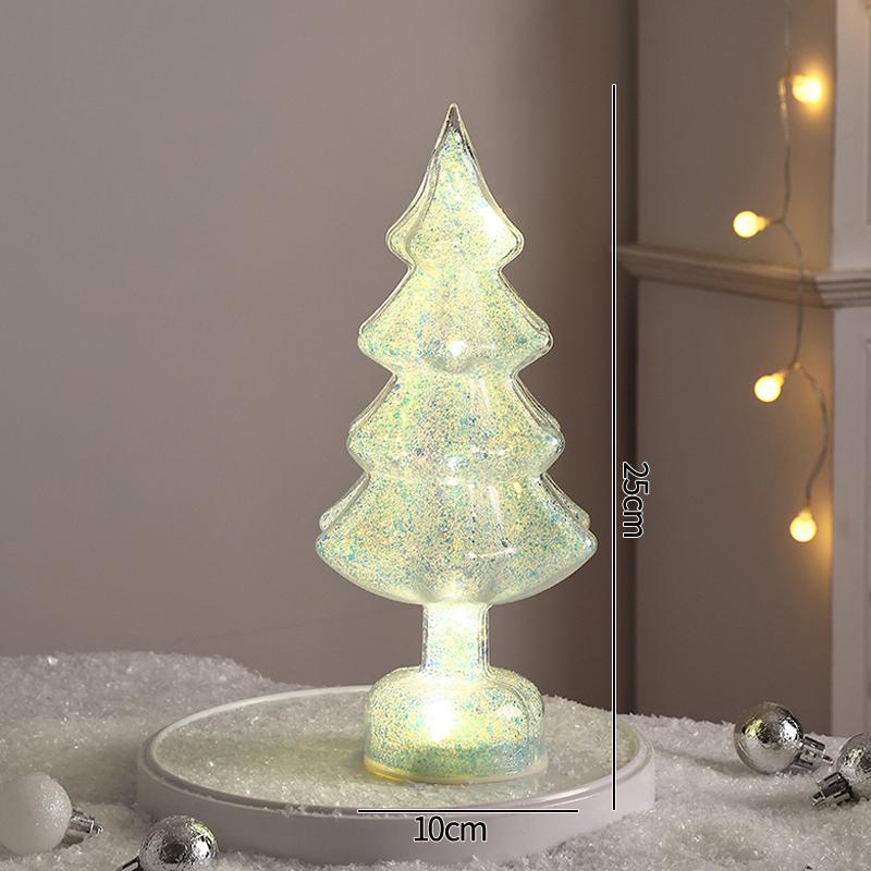 Glowing Christmas Tree Tabletop Ornaments Led Christmas Tree Windows Display Decor Festival Atmosphere Led Night Lights Gift