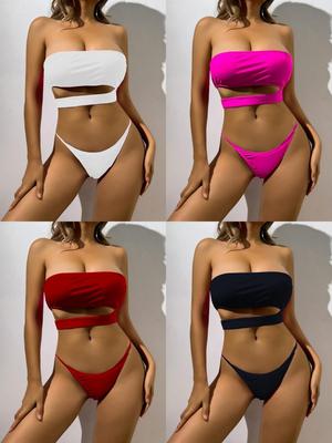 2024 Europäischer & Amerikanischer Damen Sexy Gesplitteter Bikini Badeanzug - Trendiger Ins-Stil