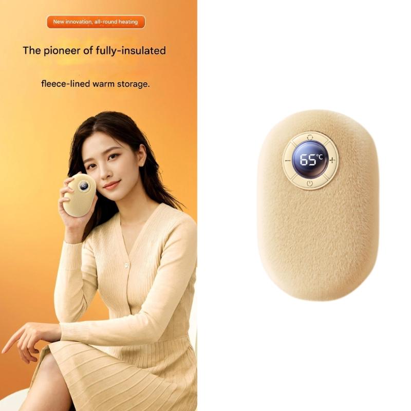 Portable Cordless USB Electric Hand Warmer Fast Heating Plush Shell Heating Pad For Camping Winter Activities