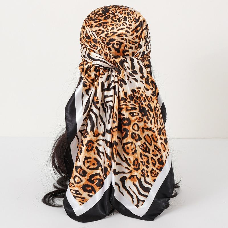 New cashew print silk scarf women's trend versatile shawl satin headscarf 90 square scarf scarf women