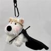 Wukong Westie Puppy Pendant Backpack Charm & Keyring Plush Doll