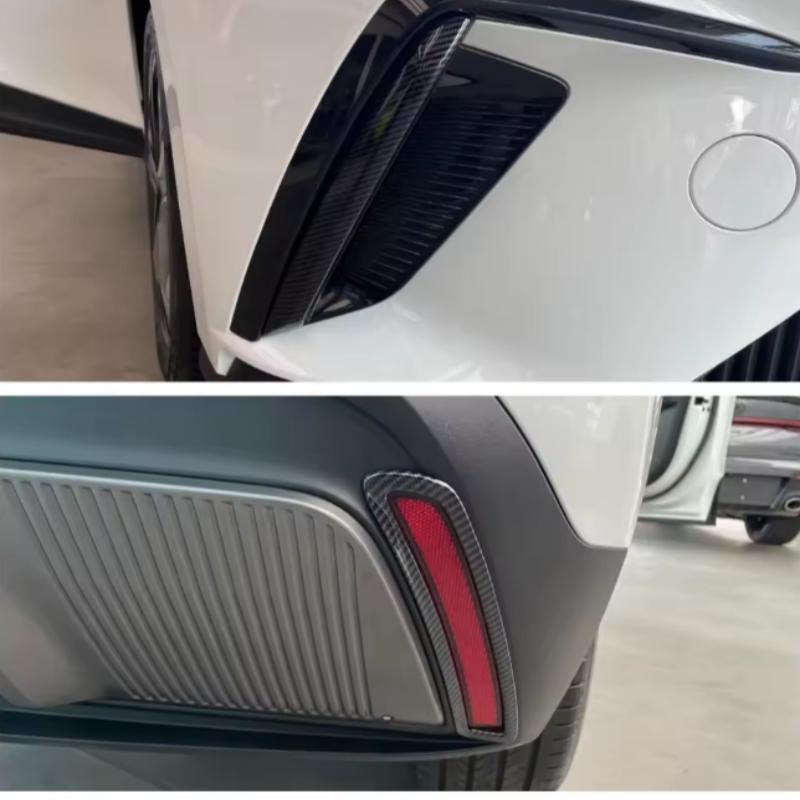 Fit For MG 4 MG4 EV Mulan 2022 2023 2024 ABS Front Or Rear FogLights fog Lamp Decoration Cover Bezel Eyebrow Cover Trim Styling Q0
