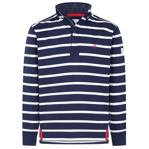 Lazy Jacks Mens Striped Quarter Zip Sweatshirt